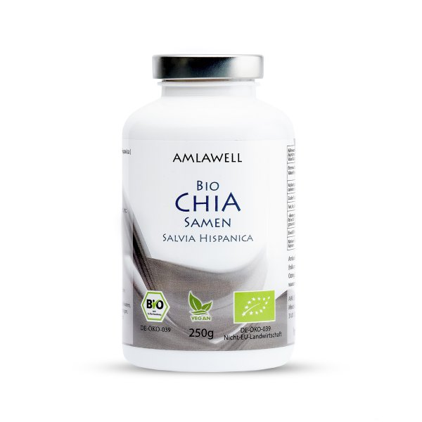 Amlawell Bio Chia Samen 250 g (Salvia hispanica) / DE-ÖKO-039