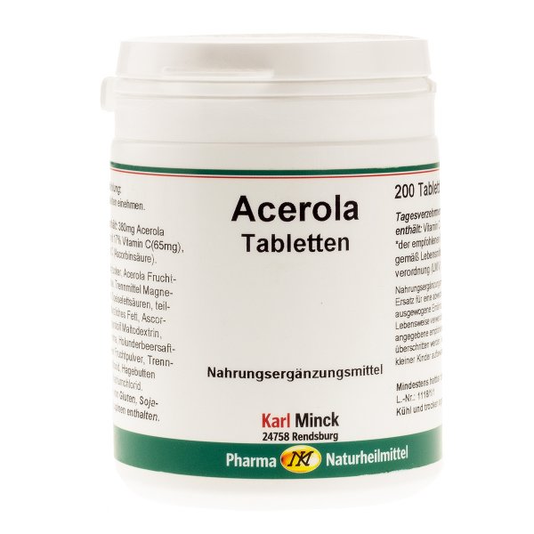 Acerola Vitamin C Tabletten, 200 Tabletten
